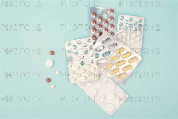 Medicine pill, addiction to supplements and overdosis, drug prescription, pharmacy tablets, health