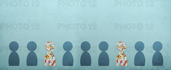 Autism, ADHD, attention deficit hyperactivity disorder, mental health, child with colorful jigsaw