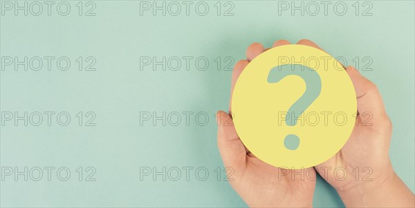 Question mark paper, education and business concept, brain searching for answers, mind