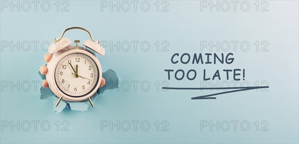 Alarm clock, coming too late, time management, reminder and planning, finish a deadline, timetable
