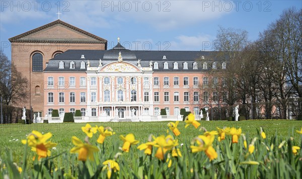 Electoral palace with garden in the roman city of Trier, connected to the constantin basilica,