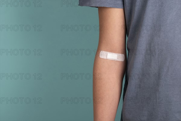 Arm with plaster, blood cells, donate plasma, world blood donor day, health care, transfusion,