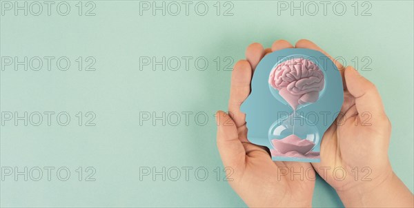 Human mind, mental health and psychology concept, dementia or Alzheimer disease, brain memory loss,