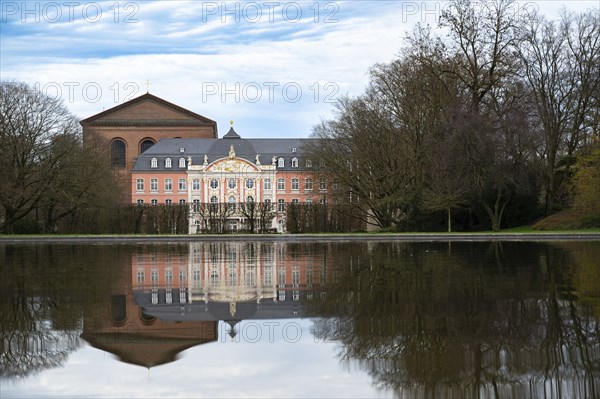 Electoral palace with garden in the roman city of Trier, connected to the constantin basilica,