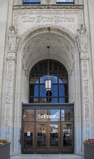 Detroit, Michigan, The entrance to ThePress-321, a 100-unit apartment complex created in the old