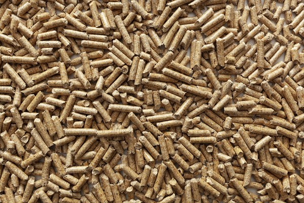 Background of wood pellets for stoves and boilers