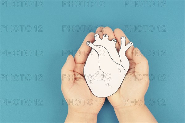 Heart attack, Myocarditis disease, inflammation of the muscle, thrombosis andcardiac stress, hands