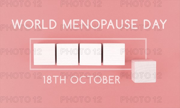 Menopause loading bar, hormone replacement therapy, middle aged woman, fertility production, World