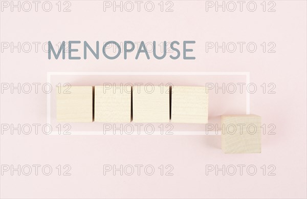 Menopause loading bar, hormone replacement therapy, middle aged woman, fertility production, World