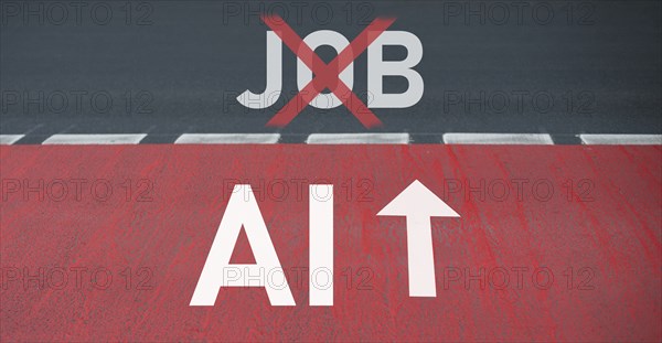 Ai, job, human resource, replacement, machine, worker, manpower, cyborg, road, crossed, resource,