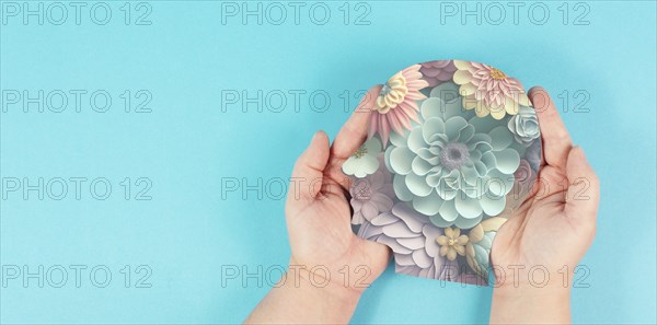 Human brain flowers, self care and mental health concept, positive thinking, creative mind