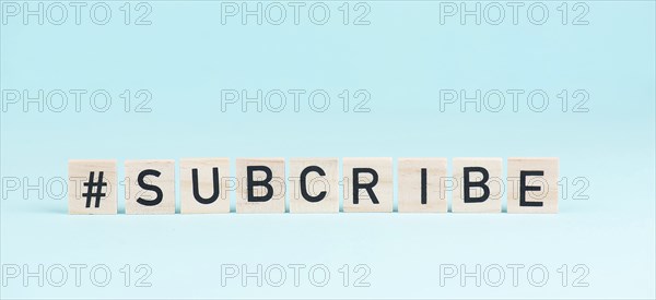 Subscribe, social media concept, join and follow a blogger, newsletter buttom