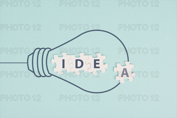 Idea in progress, light bulb, starting a new business, development and growth concept,