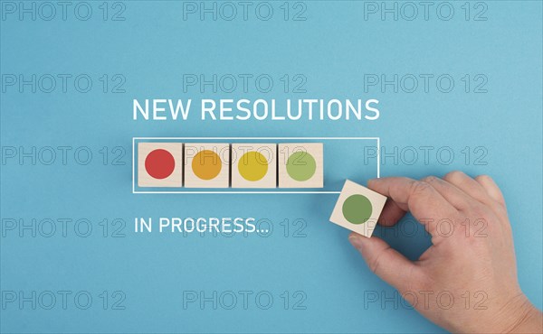 New resolutions in progress, making plans, goals for the future, learning skills, development and