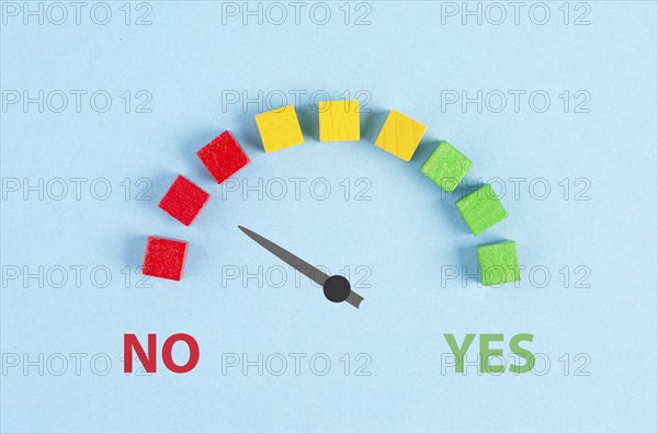 Yes and no loading bar, making a decision, asking questions, looking for an answer, positive