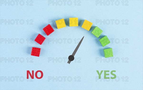 Yes and no loading bar, making a decision, asking questions, looking for an answer, positive
