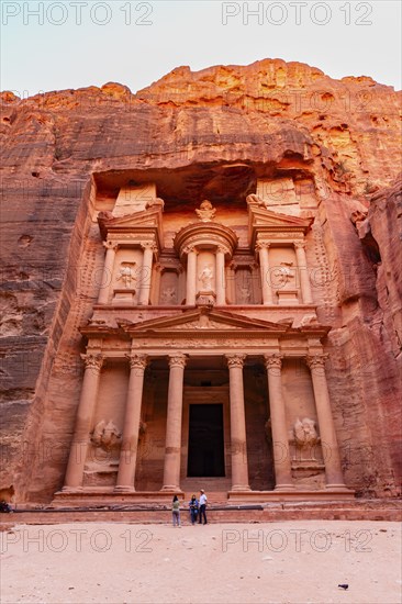 Treasury or Al-Khazneh, at sunset Petra, Jordan, Asia
