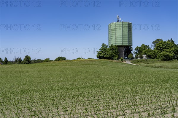 Water tower, at 181 metres above sea level, holds 2000 m3, in Essen-Byfang, water supply North