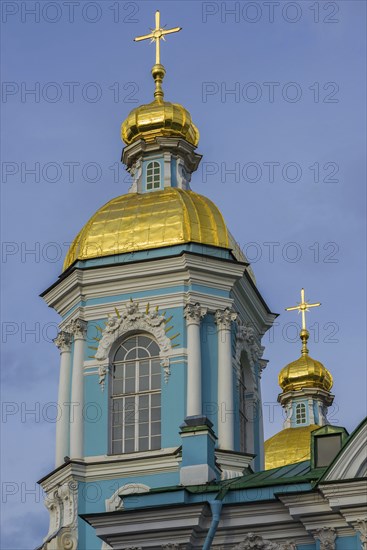 The baroque orthodox cathedral of Saint Nicholas Naval in Saint Petersburg