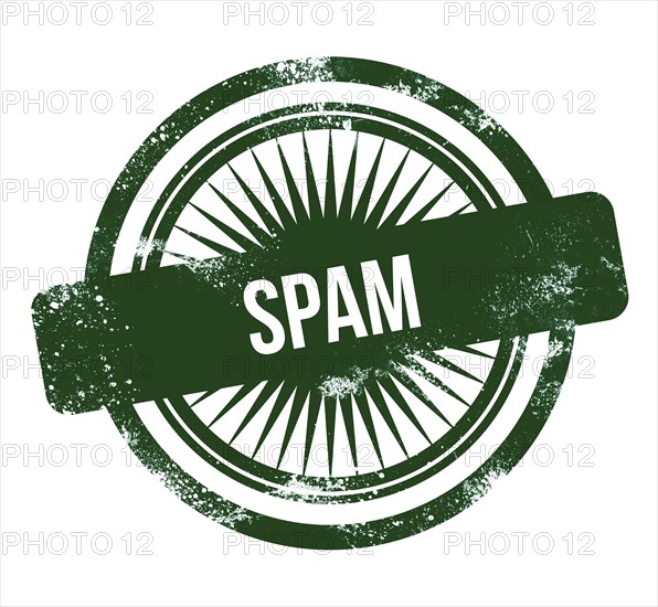 Spam, green grunge stamp