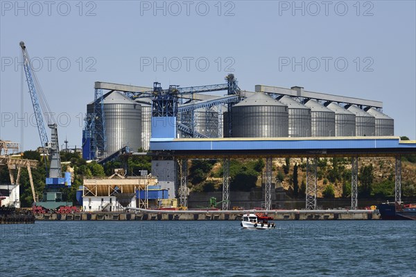 Sevastopol, Crimea, July 3, 2019. Grain terminal with capacity of 170 thousand tons