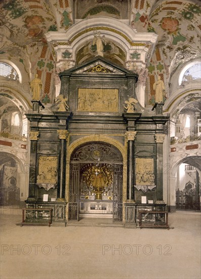 Einsiedeln, the chapel (interior view), Vierwaldstaettersee, Switzerland, Historic, digitally