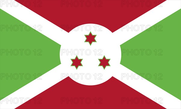 Flag of Burundi, Vector illustration