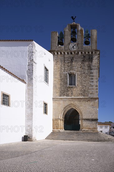 Church tower, Cathedral Igreja da Sé Catedral de Faro, Old Town, Faro, Algarve, Portugal, Europe