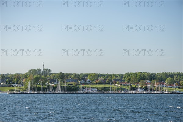 Svendborg, maritime living by the sound, marina, detached houses, forest, Fyn, island of Funen,