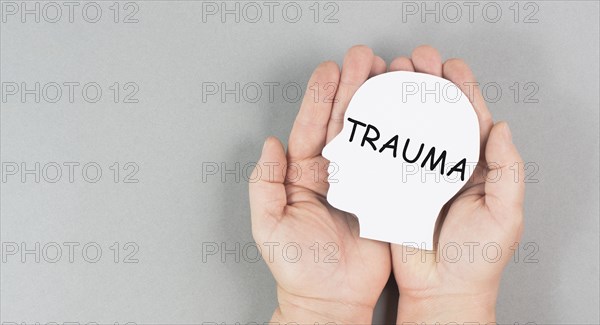 Trauma, mental health disorder, depression and frustration, psychology therapy and treatment,