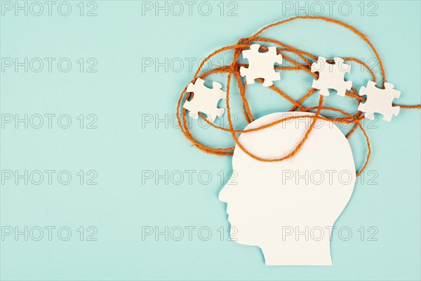 ADHD, attention deficit hyperactivity disorder, mental health, head with puzzle pieces