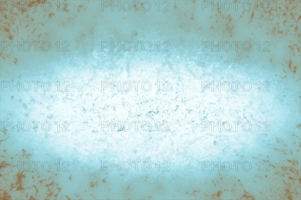 A grunge-style abstract background with blue and rust textures, evoking a worn and distressed feel,