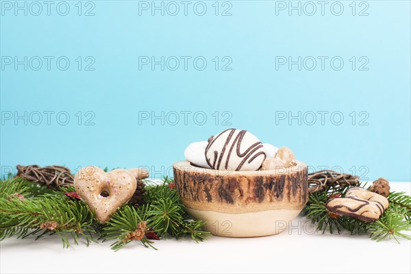 Nurnberg elisen gingerbread mix, traditional german christmas sweets with fir branches and pine