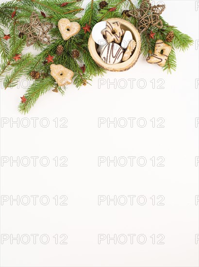 Nurnberg elisen gingerbread mix, traditional german christmas sweets with fir branches and pine