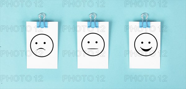 Head with a sad and a happy face, mental health concept, positive and negative mindset, depression,