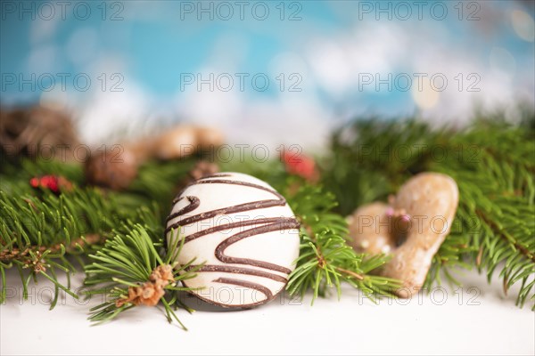 Nurnberg elisen gingerbread mix, traditional german christmas sweets with fir branches and pine