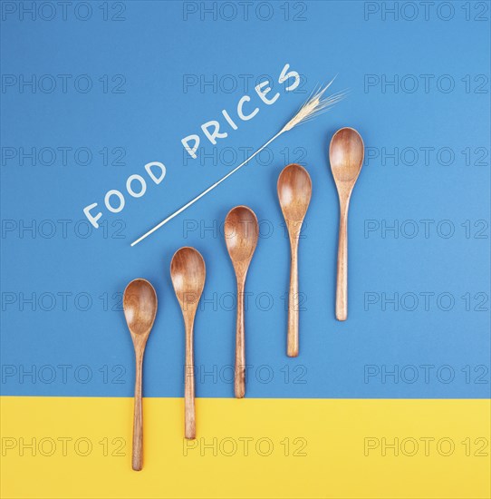 Food crisis with increasing prices and shortages, supply chain problems, inflation causes high