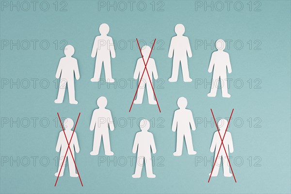 Group of people, some are discriminated, cancel culture, freedom of speech, covid-19 regulations,
