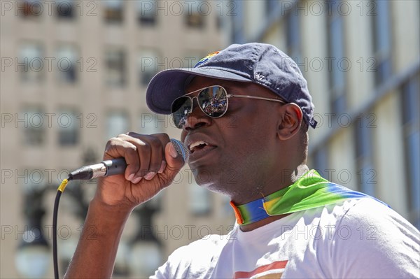 Detroit, Michigan USA, 9 June 2024, Gay, lesbian, bisexual, and transgender activists and their
