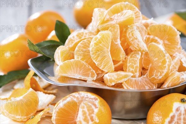 Heap of fresh Tangerine Pieces