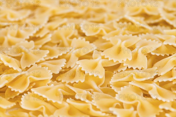 Raw Farfalle (also known as Bow-Tie Pasta) close-up shot for use as background image or as texture