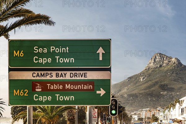 Camps Bay (Cape Town), Soutch Africa with a fantastic sky during winter season