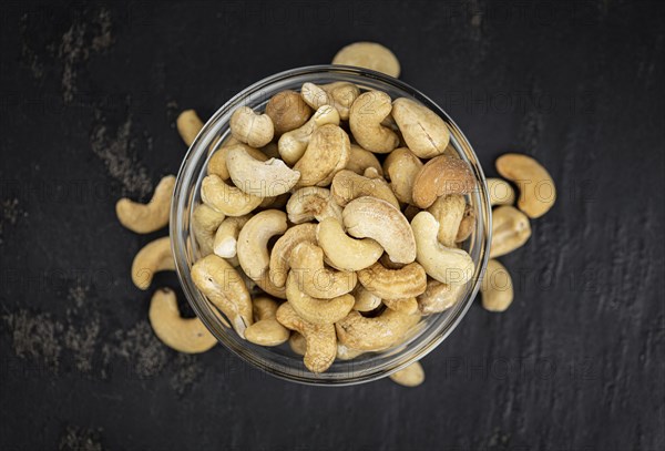 Portion of Cashew Nuts (close up shot, selective focus)