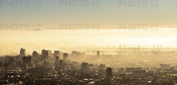 Cape Town early in the morning during sunrise with wonderful light South Africa