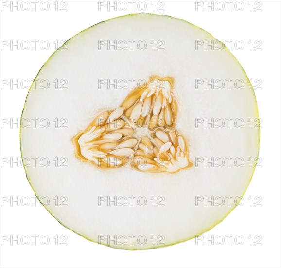 Portion of Futuro Melons (as close-up shot) isolated on white background