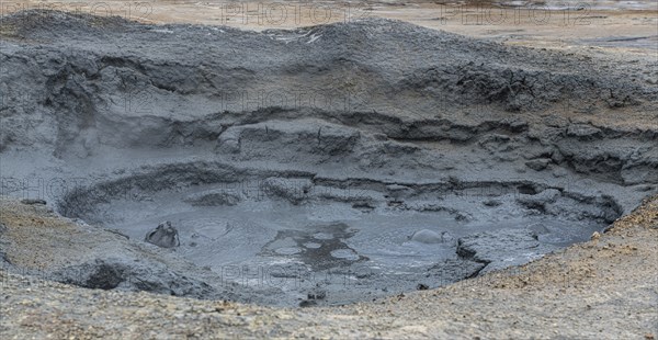 Mud Pots in the Hverir Geothermal Area, north Iceland