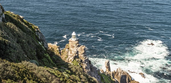 Old lighthouse at Cape Point South Africa during winter season