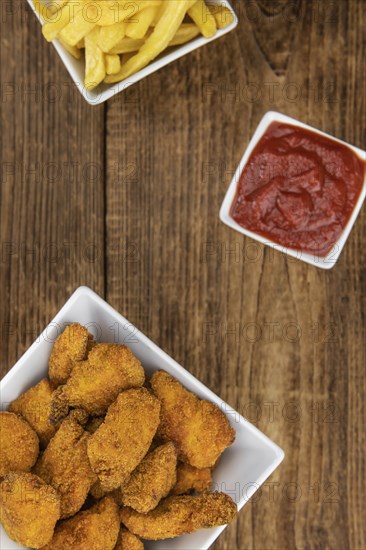 Chicken Nuggets as detailed close-up shot (selective focus)