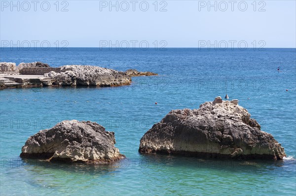 View of Marina Piccola, Island of Capri, Campania, Italy, Europe