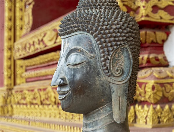 Buddha statue at Haw Phra Kaew or Ho Phrakeo Museum, Vientiane, Laos, Asia